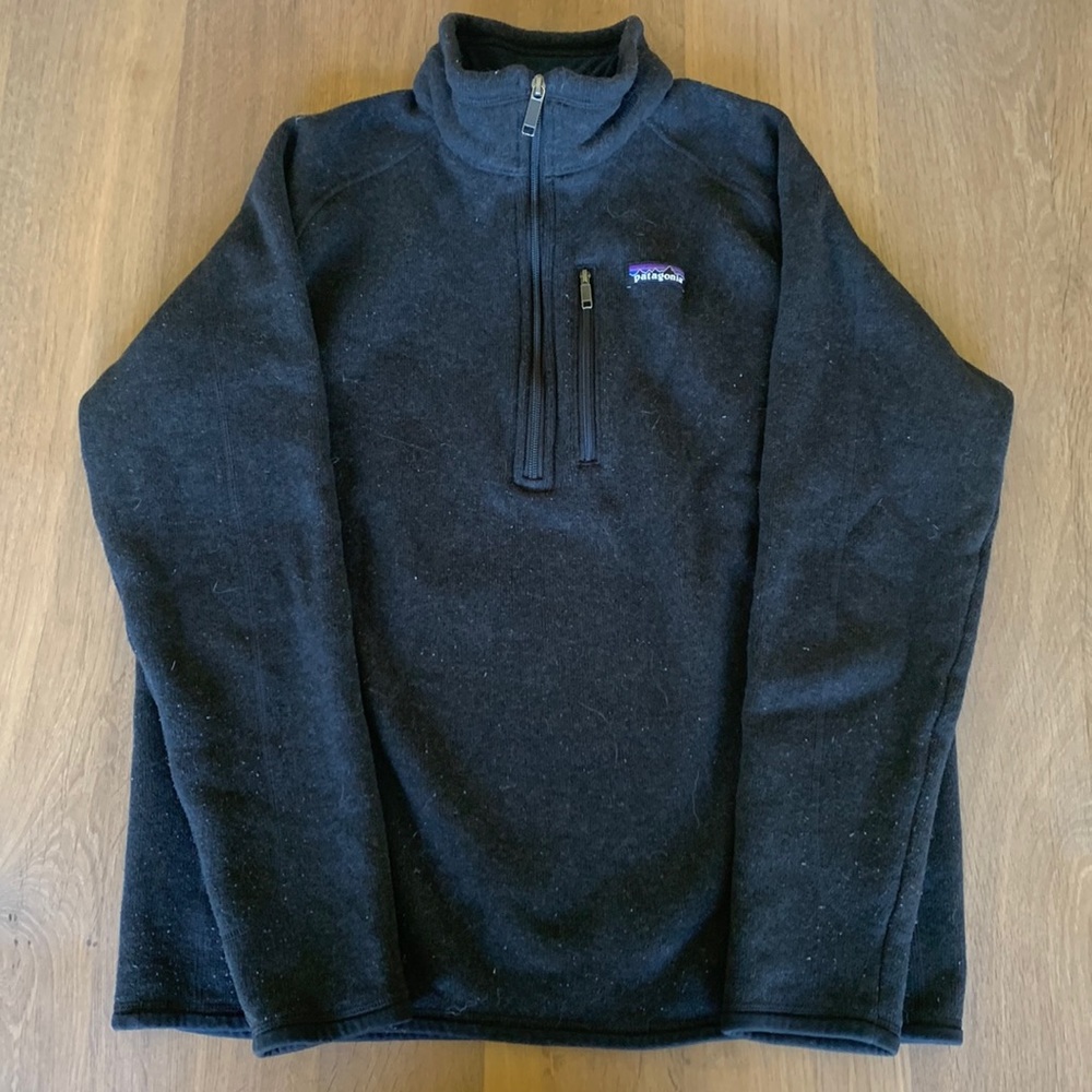 Patagonia Better Sweater 1/4 Zip Black Size Large
